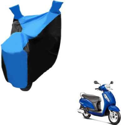 NIKS Two Wheeler Cover for Suzuki(Access, Black, Blue)