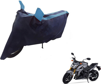 NIKS Two Wheeler Cover for Suzuki(GSX, Black, Blue)