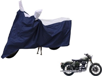 Auto Hub Two Wheeler Cover for Royal Enfield(Battle Green, Blue, Silver)