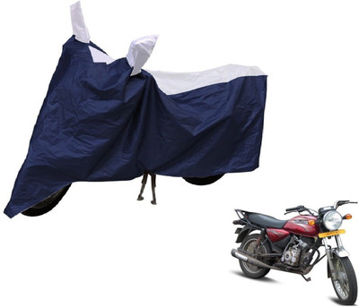 Auto Hub Two Wheeler Cover for Bajaj(Boxer, Blue, Silver)