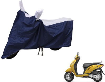 Auto Hub Two Wheeler Cover for Honda(Activa i, Blue, Silver)