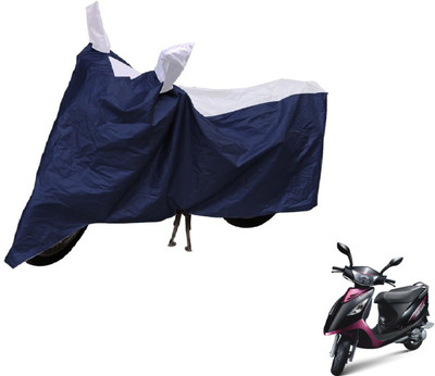 Auto Hub Two Wheeler Cover for TVS(Scooty Streak, Blue, Silver)
