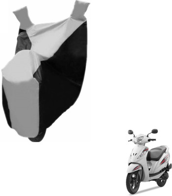 NIKS Two Wheeler Cover for TVS(Wego, Black, Silver)