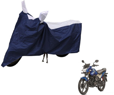 Auto Hub Two Wheeler Cover for Honda(CB Shine, Blue, Silver)
