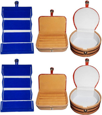 

Sarohi Set of 6 velvet case Ring and Earring storage travelling Folder Jewellery Vanity Box (Multicolor) Jewellery Box Vanity Box(Multicolor)