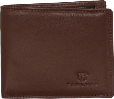 

Tan Luzo Men Brown Genuine Leather Wallet(5 Card Slots)