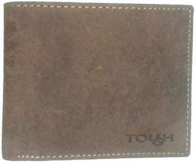 

TOUGH Men Brown Genuine Leather Wallet(3 Card Slots)