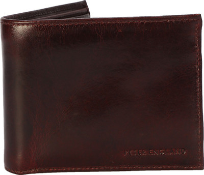 

Peter England Men Brown Genuine Leather Wallet(6 Card Slots)