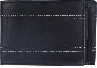 

RASSO Men Black Genuine Leather Wallet(9 Card Slots)