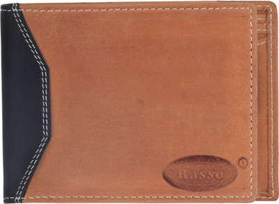 

RASSO Men Tan Genuine Leather Wallet(5 Card Slots)