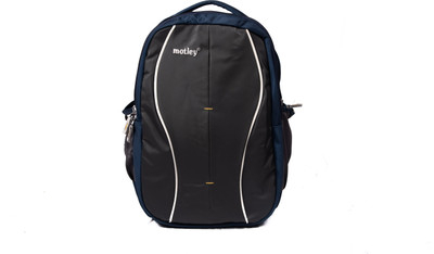 

Motley School & College Bag 20 38 L Backpack(Blue, Black), Navy blue 01