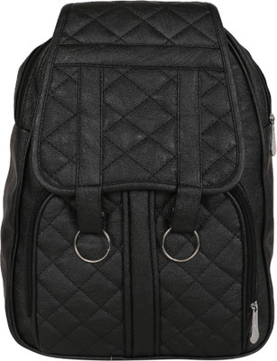 

Minkrit Women's Leather 30 L Backpack(Black)