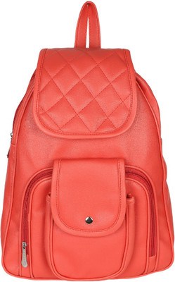 

Minkrit Women's Leather 30 L Backpack(Orange)