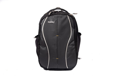 

Motley School & College Bag 18 38 L Backpack(Grey, Black), Grey 03