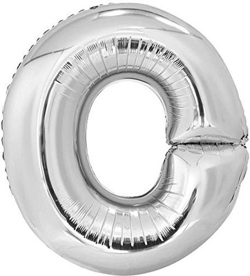 

Events Framer Solid O - Alphabet Foil Balloon Silver Letter Balloon(Silver, Pack of 1)
