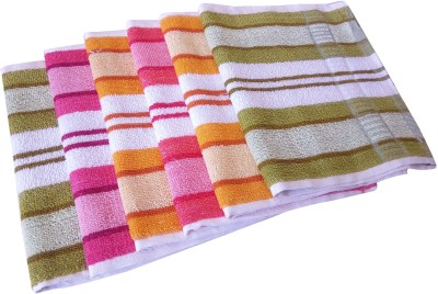 Home Fashion Cotton Terry 350 GSM Hand Towel(Pack of 6)