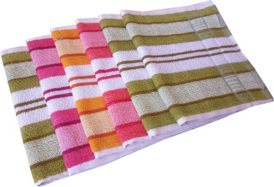 Home Fashion Cotton Terry 350 GSM Hand Towel(Pack of 6)