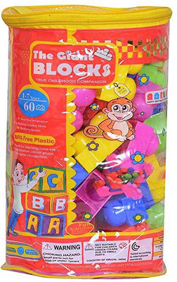 Toyzone The Giant Blocks 60 Pcs(Multicolor)