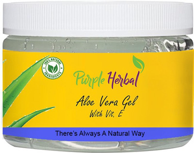 

Purple Herbal 100% Organic Aloe Vera Gel With Vitamin E for Face Care, Anti-Ageing Effects, Acne & Scar Removal(100 g)