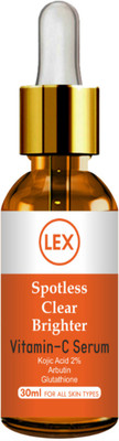 

Lex Glutathione Spotless Clear Brighter Vitamin C serum with Kojic Acid & Glutathione Whitening Serum(30 ml)
