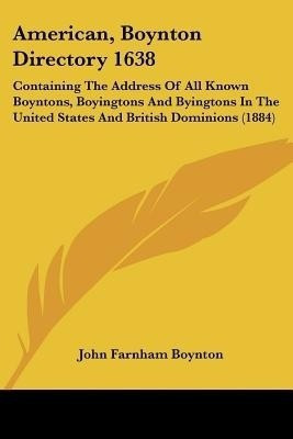American, Boynton Directory 1638(English, Paperback, unknown)