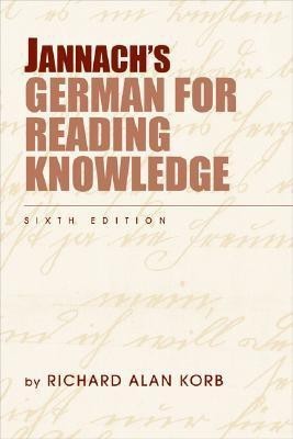 Jannach's German for Reading Knowledge(English, Paperback, Korb Richard)