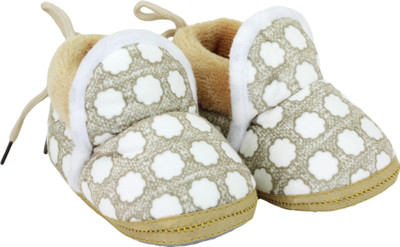 

Neska Moda 0 To 12 Month Baby Booties(Toe to Heel Length - 12 cm Khaki, Brown), Brown;khaki