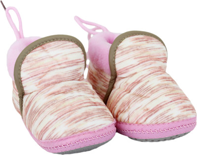 

Neska Moda 0 To 12 Month Baby Booties(Toe to Heel Length - 12 cm Pink)