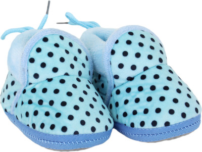 

Neska Moda 0 To 12 Month Baby Booties(Toe to Heel Length - 12 cm Blue, Black), Black;blue