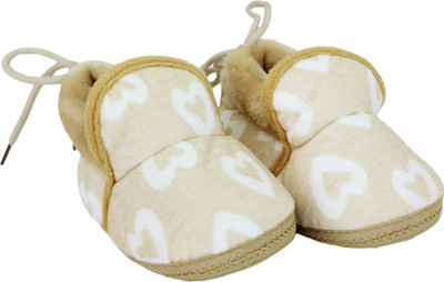 

Neska Moda 0 To 12 Month Baby Booties(Toe to Heel Length - 12 cm Brown)