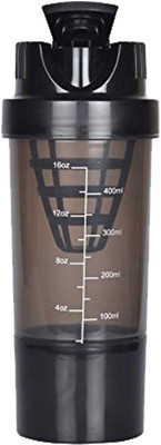 Aryshaa ShakeMe Cyclone Protein Shaker Bottle 500 ml Shaker(Pack of 1, Black)