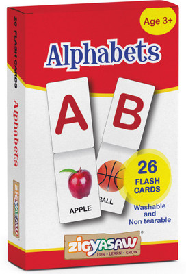 

ZiGYASAW English Alphabets Flash cards(Multicolor)