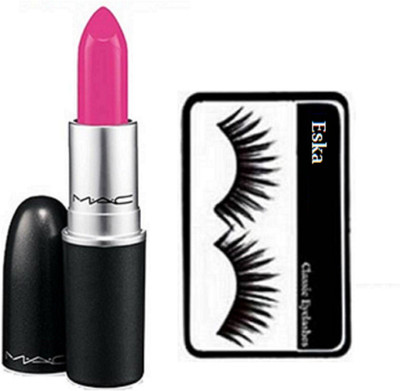 

Eska Eyelashes With Mac Matte Finish Lipstick(Set of 2)