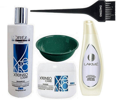 

dazzling Hair Brush With X-Tenso Care Shampoo & Masque,Bowl & Lakme Maximum lotion(Set of 5)
