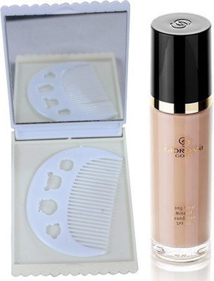

Oriflame Sweden Giordani Gold Long Wear Mineral Foundation SPF 15 30ml (Light Rose - 31803) Wth Comb Mirror Set(Set of 3)