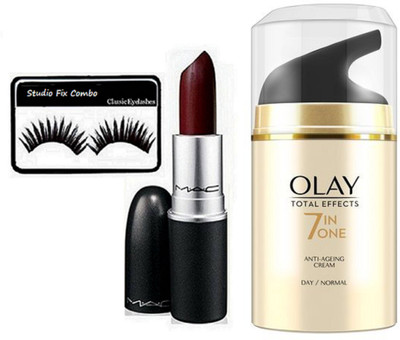 

Studio Fix Combo eyelashes, lipstick , olay(Set of 3)