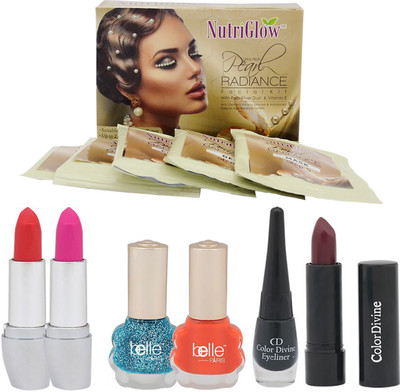 

NutriGlow Combo of Pearl Facial kit with Makeup Kit(Set of 1)