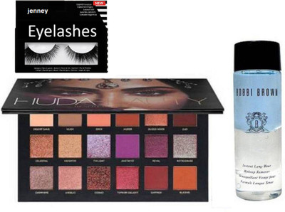 

jenney Eyelashes & Huda Beauty Palette & Bobbi Brown Removere(Set of 3)