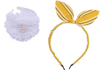 

Chooz Designer Studio Hair Band for Kids Girls Ears Head Band and Ribbons Hair Band (Pack of 2) Head Band, Hair Band(Multicolor)