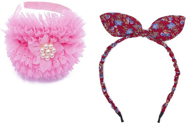 

Chooz Designer Studio Hair Band for Kids Girls Ears Head Band and Ribbons Hair Band (Pack of 2) Head Band, Hair Band(Multicolor)