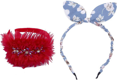 

Chooz Designer Studio Ears Head Band and Ribbons Hair Band (Pack of 2) Head Band, Hair Band(Multicolor)