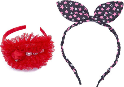 

Chooz Designer Studio Ears Head Band and Ribbons Hair Band (Pack of 2) Head Band, Hair Band(Multicolor)