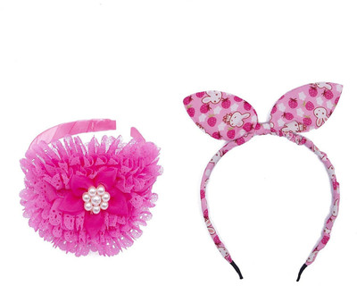 

Chooz Designer Studio Hair Band for Kids Girls Ears Head Band and Ribbons Hair Band (Pack of 2) Head Band, Hair Band(Multicolor)