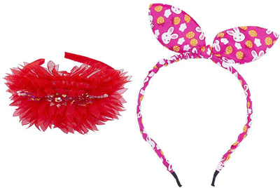 

Chooz Designer Studio Ears Head Band and Ribbons Hair Band (Pack of 2) Head Band, Hair Band(Multicolor)