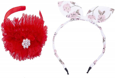 

Chooz Designer Studio Ears Head Band and Ribbons Hair Band (Pack of 2) Hair Band, Head Band(Multicolor)