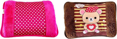

Cinnamon Pack of 2 Electric Heating Gel Velvet Pad Hot Water Bags for Joint/Muscle Pain Electric 1 L Hot Water Bag(Multicolor)