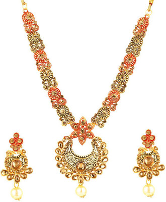 Divastri Copper Gold-plated Gold Jewellery Set(Pack of 1)