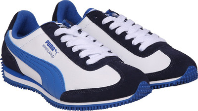 

Puma Boys & Girls Lace Sneakers(White, White-peacoat-strong blue