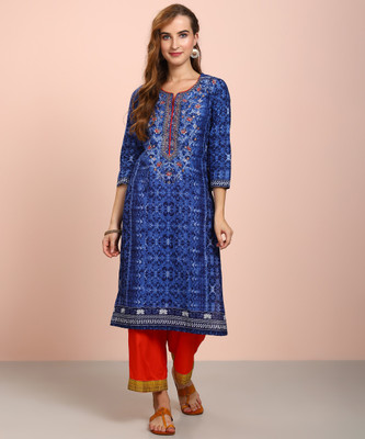 biba-women-printed-straight-kurtamulticolor