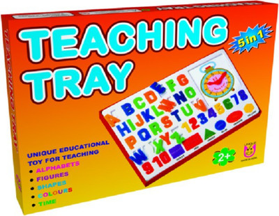 

Nabhya 5 In 1 Teaching Tray Alphabets,Figure,Shapes,Colors And Time(Multicolor)